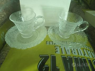 Duo tazzine caffè con piattini Milano anni 70 