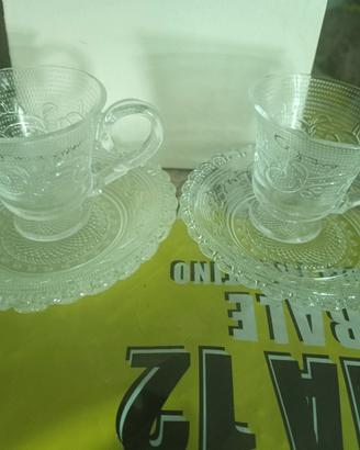 Duo tazzine caffè con piattini Milano anni 70 