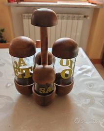 Set Olio Aceto Sale Pepe Vintage Design CERME Parm