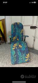 Sedia sdraio imbottita vintage poltrona relax