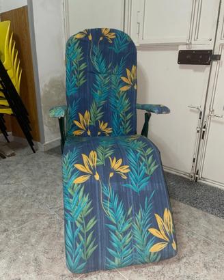 Sedia sdraio imbottita vintage poltrona relax