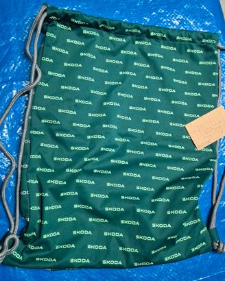 sacca skoda nuova bag verde borsa zaino