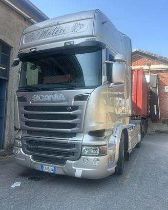 Scania R490 piu rimorchio allungabile broshuis