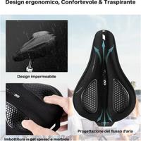 Coprisella Bici Gel Ergonomico Morbido Confortevol