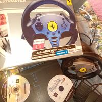 playstation 2 con volantino e pedaliera ferrari