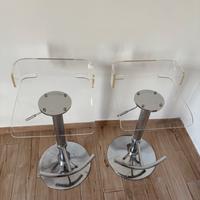 Sgabelli trasparenti altezza regolabile