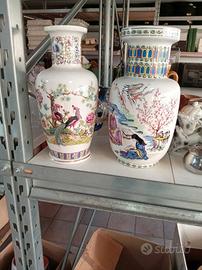 2 vasi in porcellana stile orientale, originale 