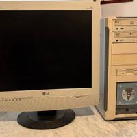 Computer desktop + monitorTV + casse audio