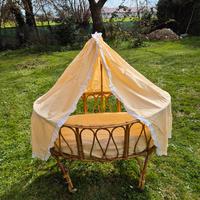 Culla Vintage anni ‘60 in Vimini