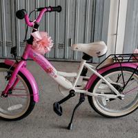 Bici bambina 16" BikeStar rosa/bianca – come nuova