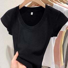 Maglietta nera da donna