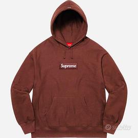 Supreme Box Logo Hooded Sweatshirt Brown