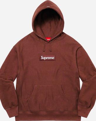 Supreme Box Logo Hooded Sweatshirt Brown