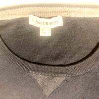J. Hart & Bros-Cotone e Cashmere-Maglione Blu L