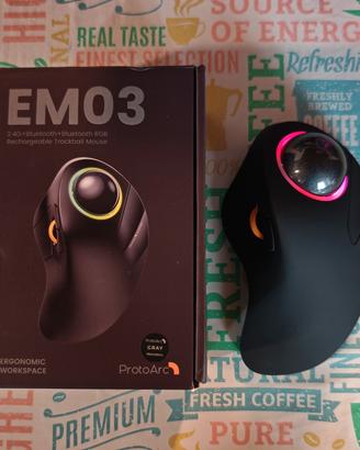 Protoarc EM03 Mouse Wireless Trackball RGB