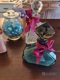 Sette di bottiglie vintage in vetro