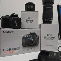 Canon EOS 2000d kit e accessori 