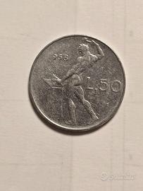 50 Lire 1958 Vulcano - Data Rarissima 