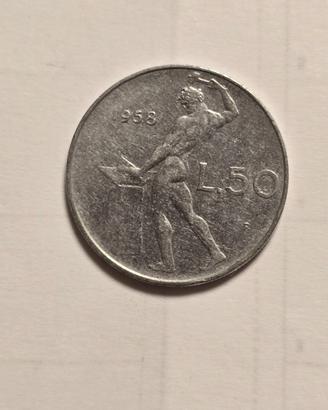 50 Lire 1958 Vulcano - Data Rarissima 