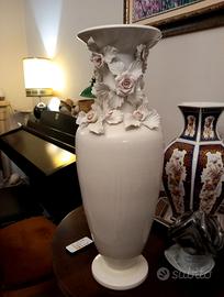 grande vaso capodimonte vintage 60cm opera unics