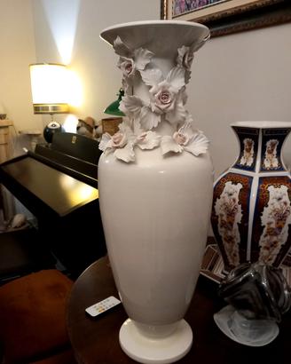 grande vaso capodimonte vintage 60cm opera unics