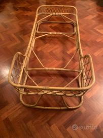 LETTO in BAMBÙ e VIMINI attribuito a Gio’ Ponti