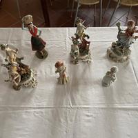 Lotto statuine – porcellana, ceramica, metallo