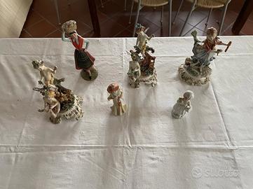 Lotto statuine – porcellana, ceramica, metallo