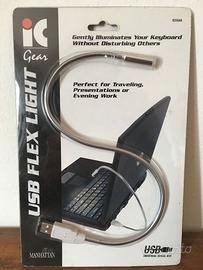 Torcia, luce per illuminare tastiera, usb