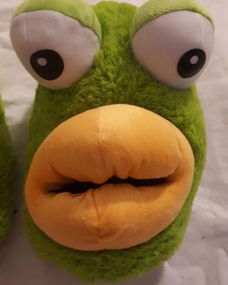 Pantofole di peluche Rane