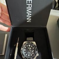 Orologio Hermann Diver acciaio subacqueo scatolato