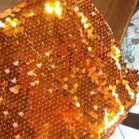 Stoffa paillettata paiettes arancione