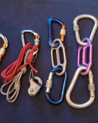 Vari accessori arrampicata