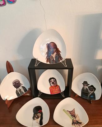 Set Piatti Dessert Cookut Takkoda "Pets Rock"