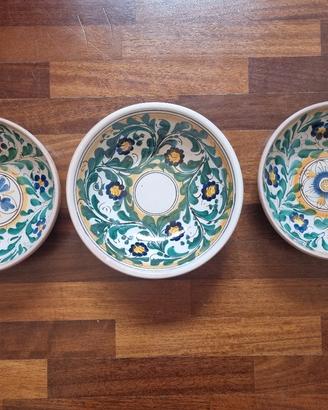 3 piatti in ceramica di S.Stefano di Camastra 