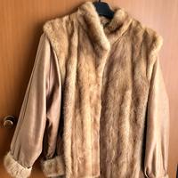 Giacca in pelle e visone