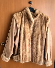 Giacca in pelle e visone