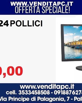 Monitor 24 pollici x pc o videosorveglianza