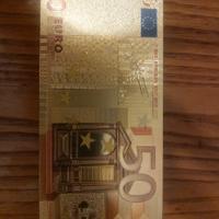 Replica banconota 50 euro dorata