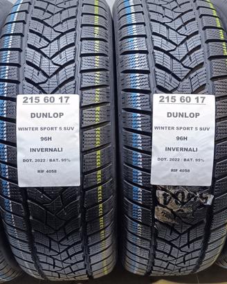 4 GOMME 215 60 17 DUNLOP INV RIF4058