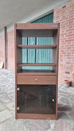 Mobile porta gira dischi, amplificatore e vinili