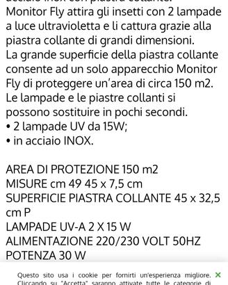 lampada prof. per monitoraggio insetti