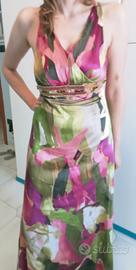 Vestito in seta da cerimonia  multicolore
