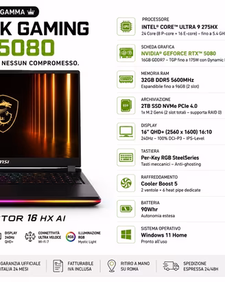Notebook Gaming RTX 5090 5080 5070 Ti 5060 ROG MSI