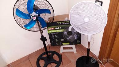 Tre ventilatori a piantana potenti