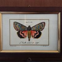 Stampa di falena "L'écaille noire & rouge"