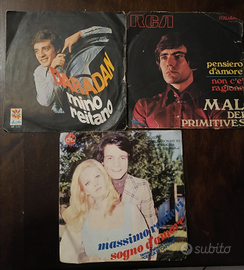 3 Dischi in Vinile 45 Giri:1)Mal dei Primitives,Pe