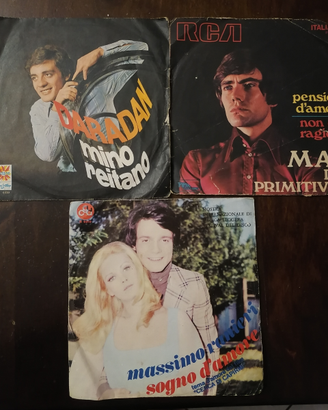 3 Dischi in Vinile 45 Giri:1)Mal dei Primitives,Pe