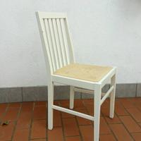 4 Sedie in legno bianco - estetica minimal