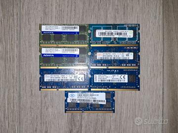 MEMORIA RAM SODIMM DDR2 E DDR3 PER PC PORTATILE